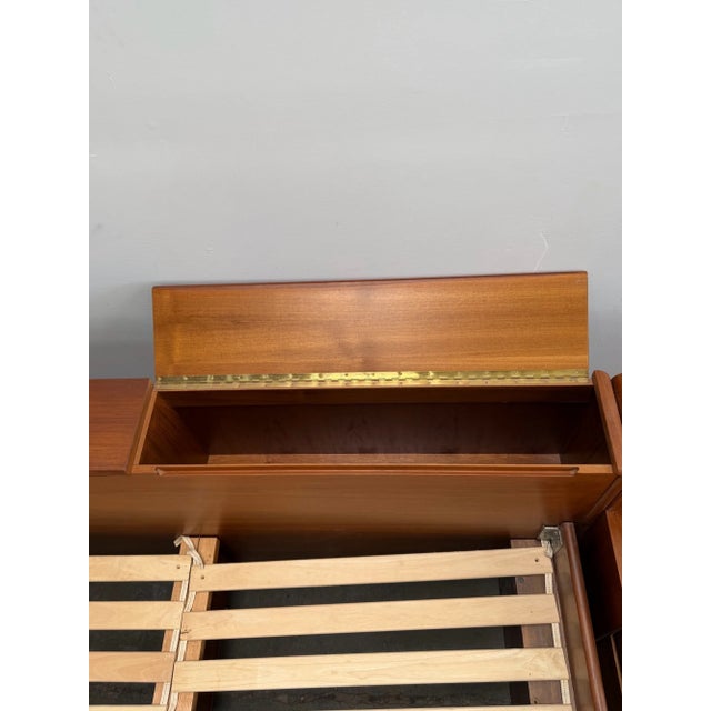 Brown Vintage Danish Teak California King Bed For Sale - Image 8 of 18