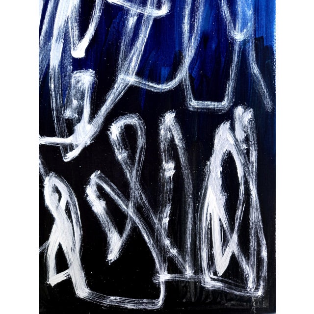2020s Writings No. 3 — Abstract Original Oil Painting Inspired by Cy Twombly For Sale - Image 5 of 8
