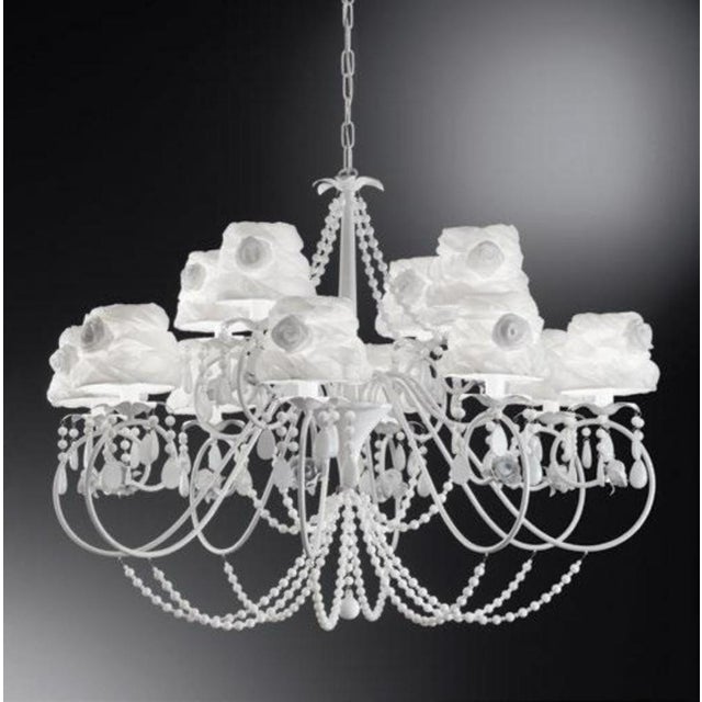 Victory luxury rose chandelier in chrome and italian cut glass by aggiolight. Dimensions: d 115 x h 87 cm. Materials:...