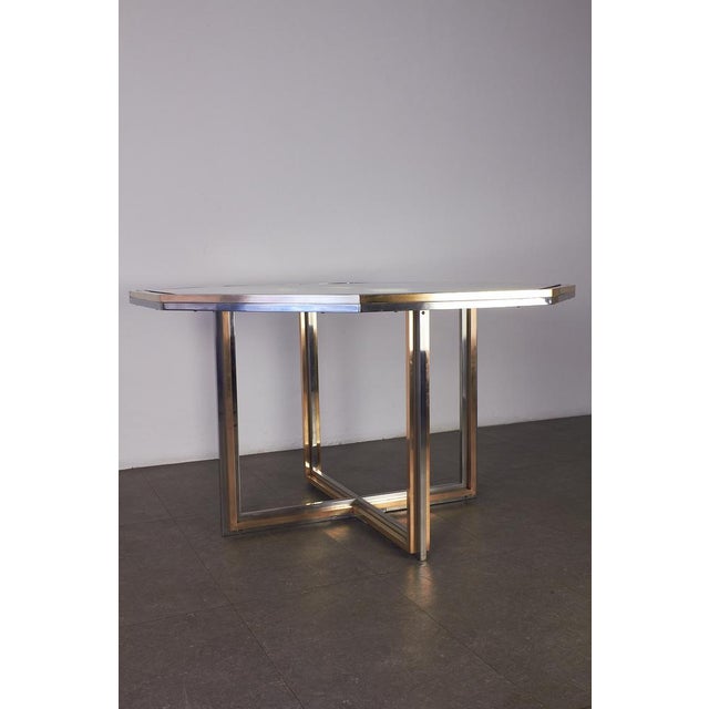Octagonal Brass Table by Renato Zevi, 1970s For Sale - Image 12 of 18