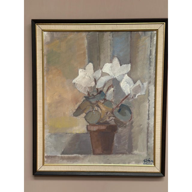 Billi Danielsson, Flowers in Pot, 1978, Oil on Canvas, Framed For Sale - Image 9 of 18