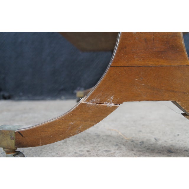 Antique English Regency Style Mahogany Tri Level Dumbwaiter Serving Table Gallery For Sale - Image 11 of 14