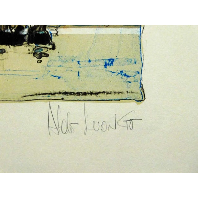 Impressionist Aldo Luongo "Lets Go for the Bomb" Lithograph on Paper Hand Signed Football For Sale - Image 3 of 4