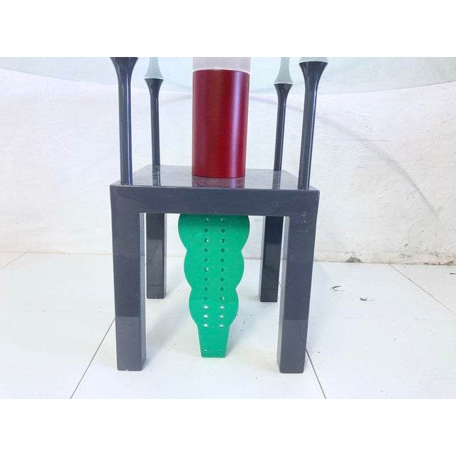 1990s Round Dining Table in Metal and Glass, 1980s For Sale - Image 5 of 17