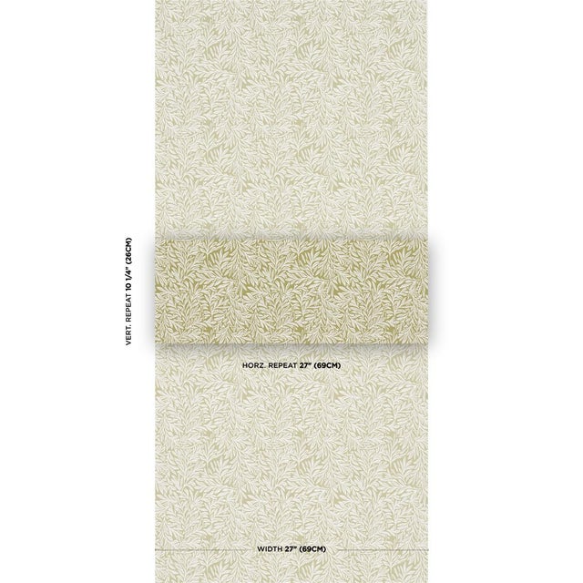 Willow Leaf evokes the late 19th-century botanical motifs of the Aesthetic Movement. Intertwining leaves and surface print...