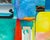 Postmodern Abstract Mixed Media Painting and Collage on Canvas by Anthony Louis Popcheff For Sale - Image 3 of 7