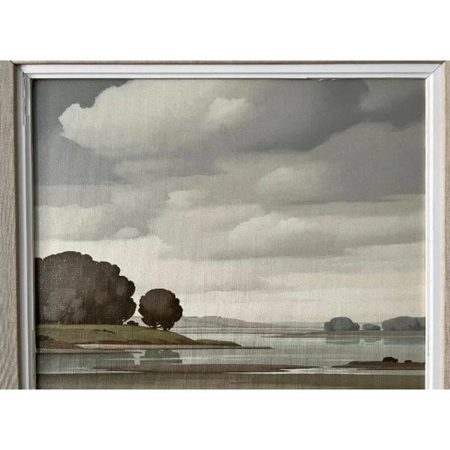 Pierre De Clausade, Mud Flats on the Loire, 1950s, Oil on Canvas, Framed For Sale - Image 7 of 11