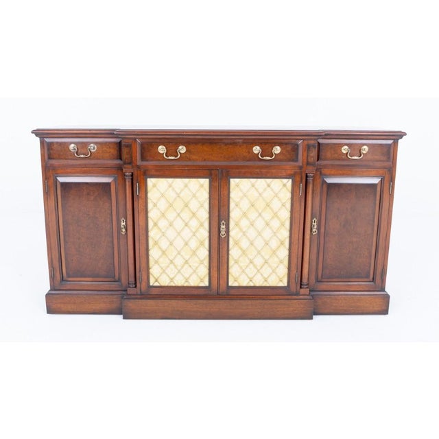 Georgian Revival Walnut Breakfront Sideboard, 1920s For Sale - Image 4 of 5