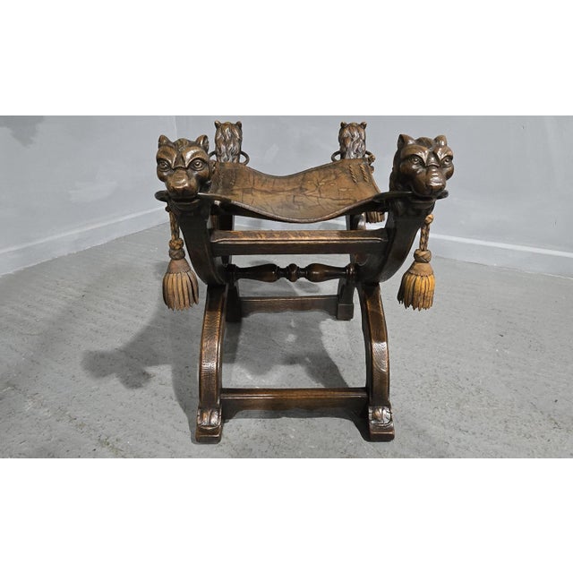 Walnut X Framed Stool, 1880s For Sale - Image 6 of 16