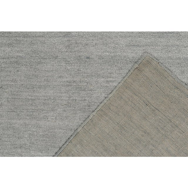 Textile 2010s Rug & Kilim’s Modern Rug in Solid Gray and Off-White Striae - 12x18 For Sale - Image 7 of 7