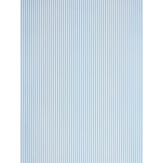 Sample - The House of Scalamandré Wilson Stripe Wallpaper, Sky For Sale