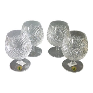 Waterford Crystal Alana Snifter Brandy Balloon Glasses - Set of 4 New in Box For Sale