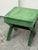 Hollywood Regency Style Green Velvet X-Base Ottoman Stools, Pair For Sale - Image 9 of 12