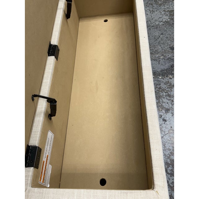 West Elm Upholstered Storage Bench For Sale - Image 9 of 12