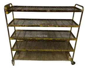 Industrial Cart Rack in Iron