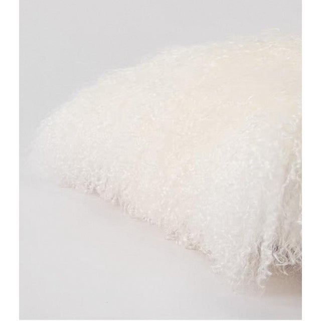 2020s 18 Inch Wool Feather Velvet Pillow | Cloud Like Fluffy Cushion For Sale - Image 5 of 7