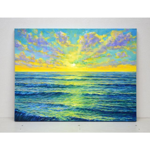 In this painting, I poured my soul into capturing the vibrant dance between sunlight and ocean waves. Using oil, I blended...