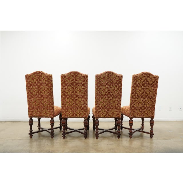 2000 - 2009 Vintage Designmaster Traditional Upholstered Dining Chairs (Set of 8) For Sale - Image 5 of 17
