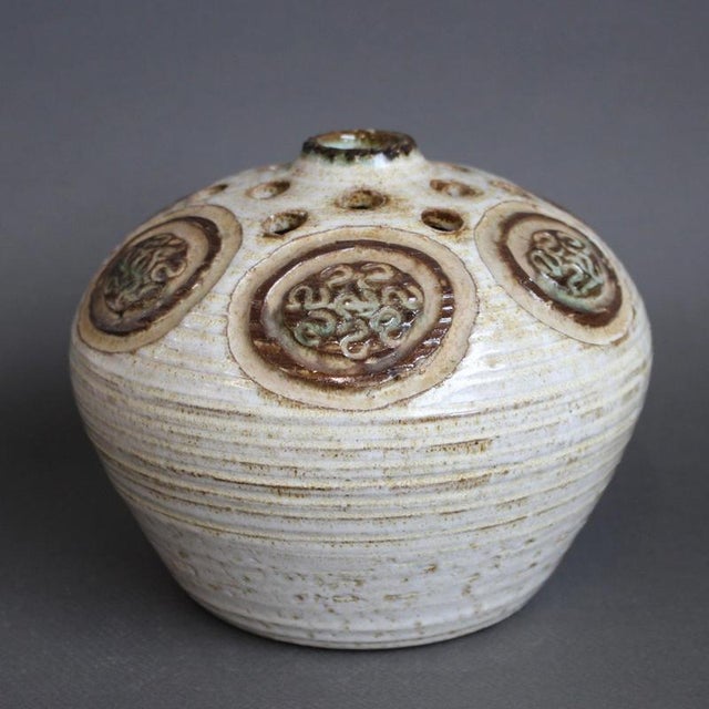 Vintage French Ceramic Flower Holder by Marcel Giraud, 1960s For Sale - Image 16 of 16