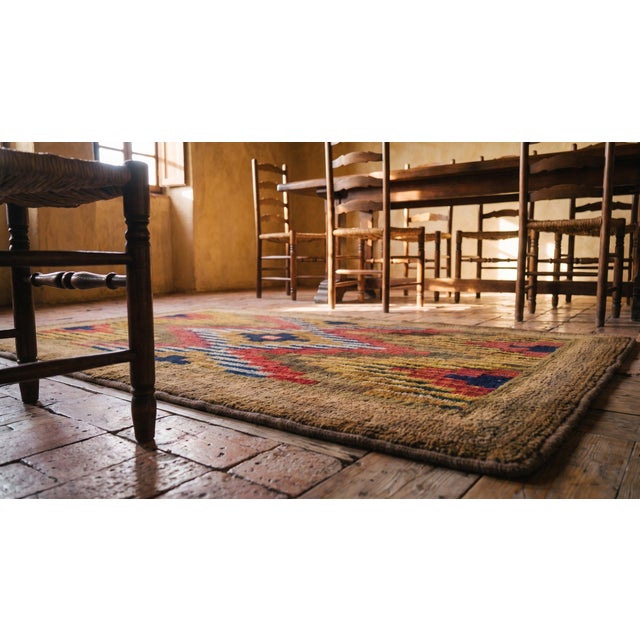 Marvelous Brown Color With Eminent Symmetrical Design Antique American Hooked Rug For Sale - Image 12 of 14