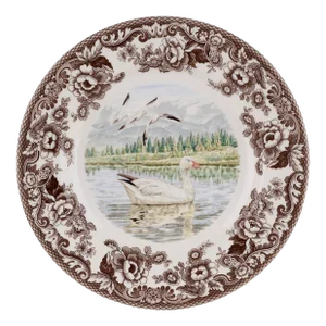 Spode Woodland Dinner Plate 10.5", Snow Goose