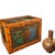 Vintage Chinese Gilt Bronze High Relief Phoenix Vase With Painted Dragon Box - 1700g For Sale