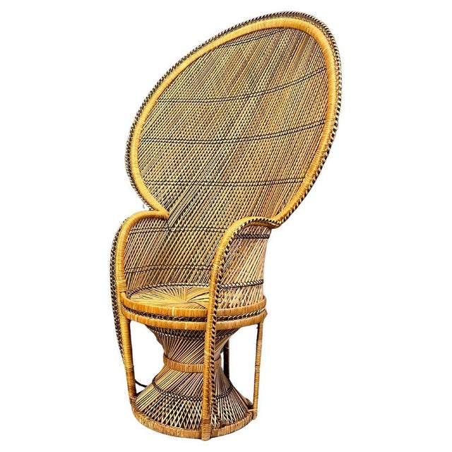 Vintage Wicker Peacock Chair, 1970s For Sale - Image 17 of 17