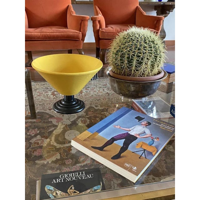 Postmodern Yellow Conic Vase, Italy, 1980s For Sale - Image 4 of 12