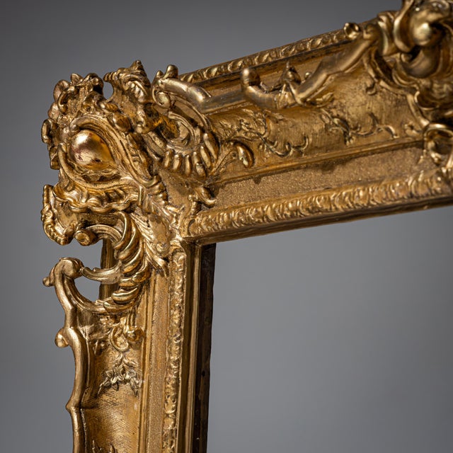 Louis XV Stucco Frame in Gilt, France, 1700s For Sale - Image 5 of 9