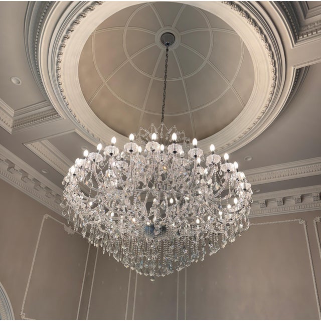Vintage Italian Maria Chandelier With Crystals Pantalogues For Sale - Image 10 of 18