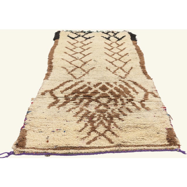 Tribal Vintage Azilal Boucherouite Moroccan Rug, 02'06 X 06'07 For Sale - Image 3 of 10