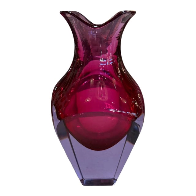 Murano Sommerso Vase by Flavio Poli, Italy, 1970s For Sale