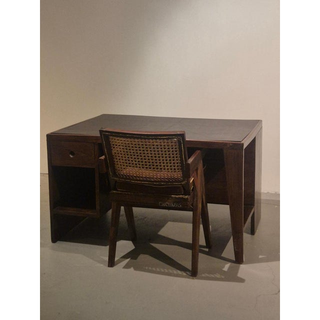 Vintage PJ-BU-02-A Pigeonhole Desk by Pierre Jeanneret, 1950s For Sale - Image 9 of 16