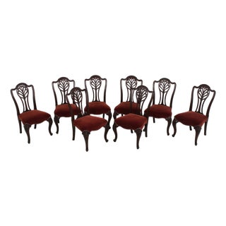 Set of 8 Drexel Mahogany Dining Chairs For Sale
