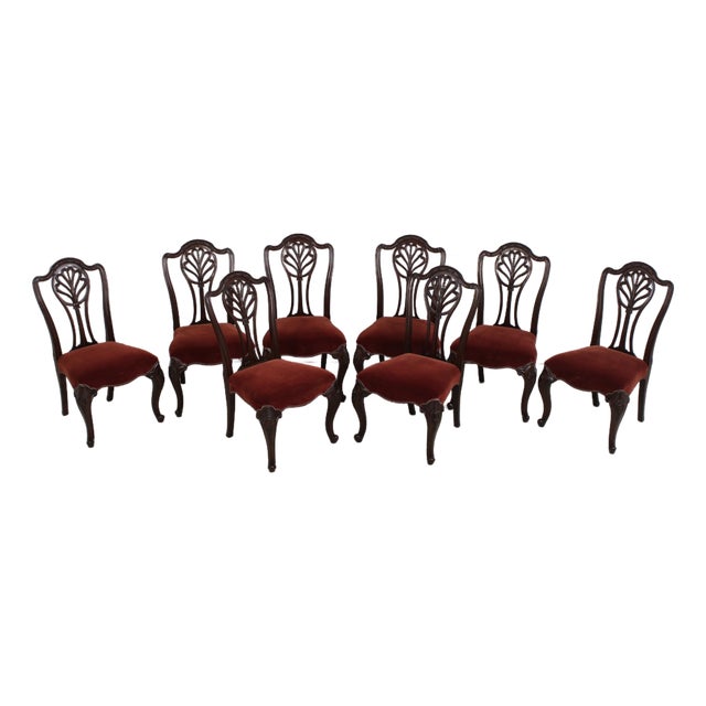 Set of 8 Drexel Mahogany Dining Chairs For Sale