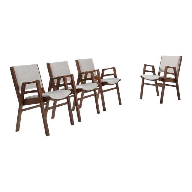 20th Century Czech Wooden Armchairs - Set of 4 For Sale