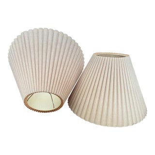 Vintage Cone Shaped Lamp Shades a Pair For Sale