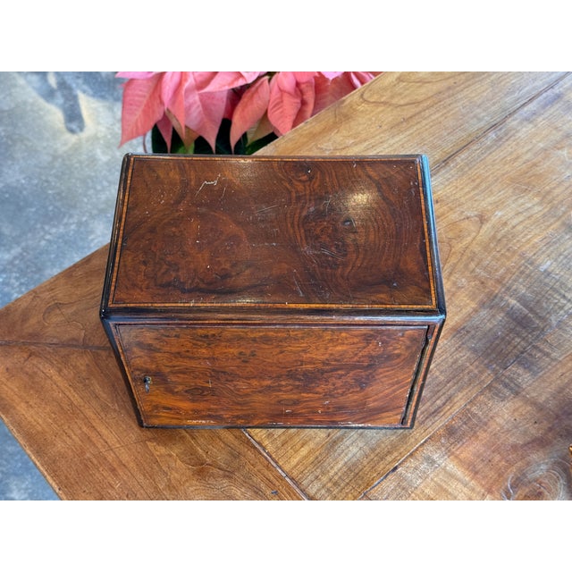 Wood 19th Century Small Hinged-Door Box With Interior Drawers For Sale - Image 7 of 10