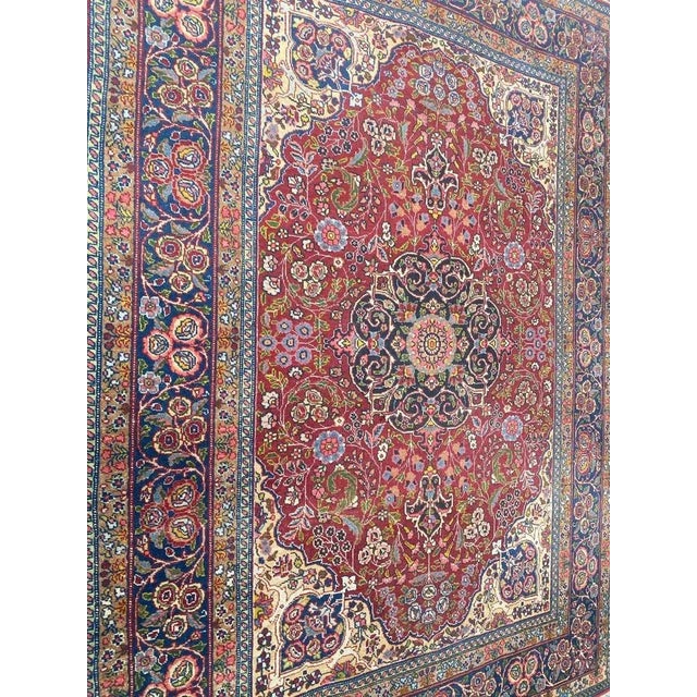Antique Fine Tabriz Rug For Sale - Image 18 of 18