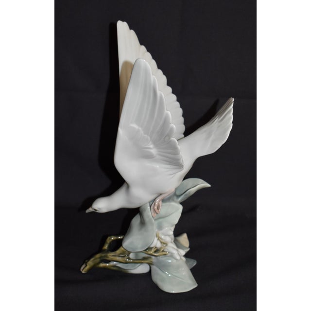 Lladro Turtle Dove Figurine 4550 Glossy Porcelain White Bird Spain Vintage For Sale - Image 9 of 14