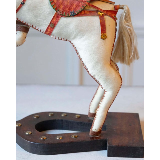 Textile French Decorative Horse in Moleskin with Saddle and Harness, 20th Century For Sale - Image 7 of 16