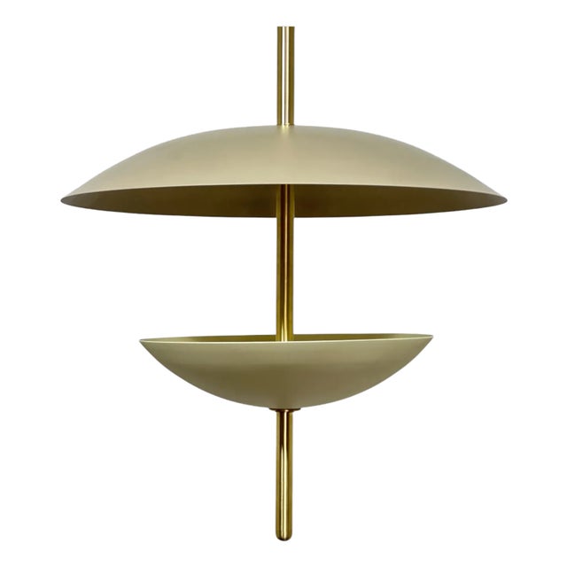 Modern 4 Light Brass Pendant Light Fixture For Sale