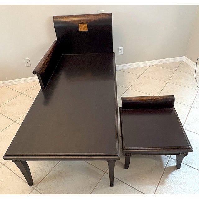 Mid 20th Century Qing Dynasty Replica Asian Hardwood Daybed With Table For Sale - Image 4 of 12