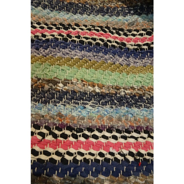 Rag Rug Swedish Mid Century For Sale - Image 4 of 8