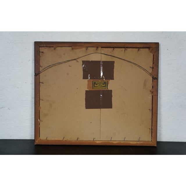 Antique Frederick Leo Hunter Signed Coenties Slip Ny Sailboat Harbor Etching 19" For Sale - Image 10 of 12