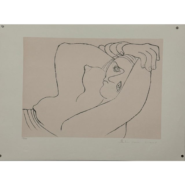 Pablo Picasso Estate Hand Signed Lithograph "Femme Couchee" For Sale