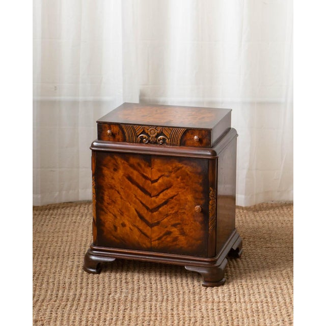 Art Deco Faux Bois Wood Nightstand For Sale - Image 10 of 12