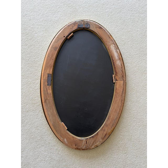 Mid 20th Century Oval Gold Hand-Cut Beveled Glass Mirror Model 2727 by Cristal Art For Sale - Image 17 of 17