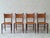Teak Dining Chairs with Patinated Cane Seats and Backs after Gio Ponti, Italy, 1950s, Set of 4 For Sale - Image 5 of 16