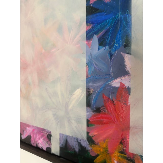 2020s Modern Floral Collage Triptych, Mixed-Media Botanical Artwork For Sale - Image 5 of 5